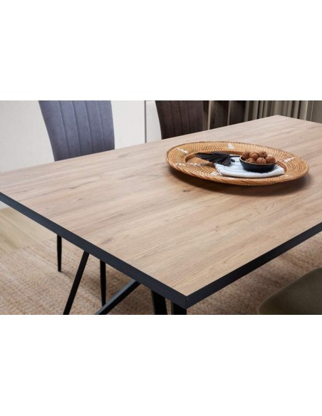 MESA DESIGN MYLA 180X90 melamina carvalho