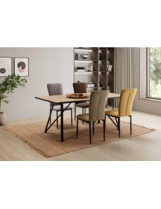 MESA DESIGN MYLA 180X90 melamina carvalho 2