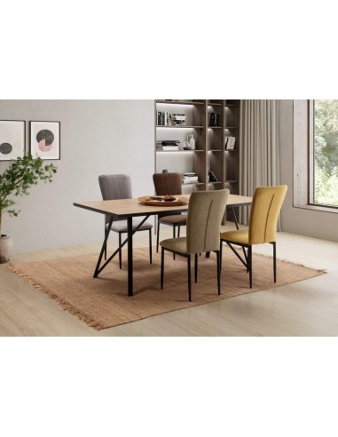 MESA DESIGN MYLA 180X90 melamina carvalho