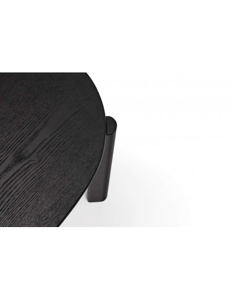 TEULAT BUTACA BAJA DE DISEÑO NARA, fresno acabado negro