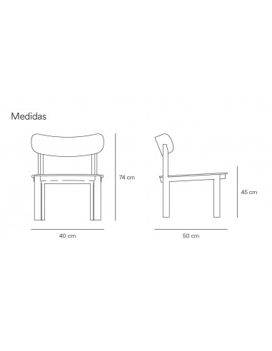 TEULAT BUTACA BAJA DE DISEÑO NARA, fresno...