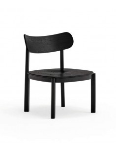 POLTRONA BAIXA DE TEULAT NARA, freixo acabado preto