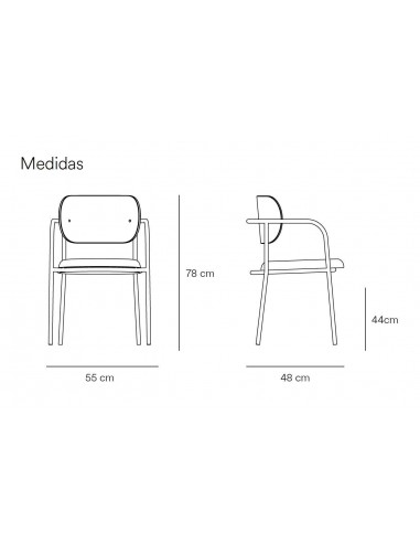 CADEIRA DE DESIGN TEULAT ECLIPSE, CARVALHO e...
