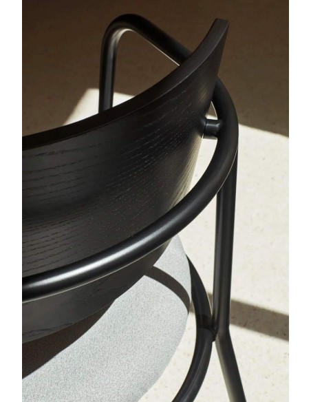 TEULAT BUTACA ECLIPSE DE DISEÑO, madera NEGRO y tela GRIS