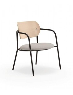 POLTRONA TEULAT ECLIPSE DESIGN madeira NATURAL e tecido...