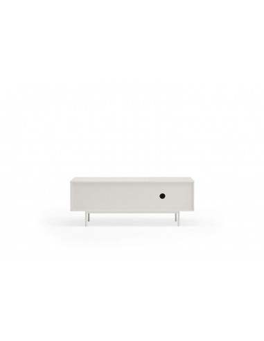 TEULAT Mueble TV Sierra 140x40, Blanco y Roble.
