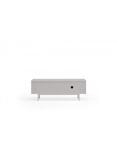 TEULAT Mueble TV Sierra 140x40, GRIS CLARO y ROBLE.