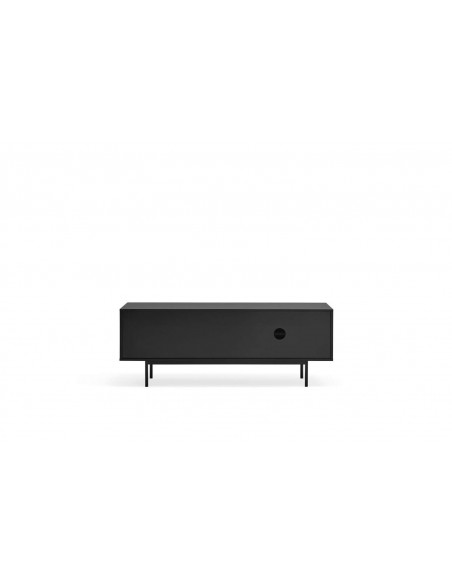 TEULAT Mueble TV Sierra 140x40, NEGRO y ROBLE.