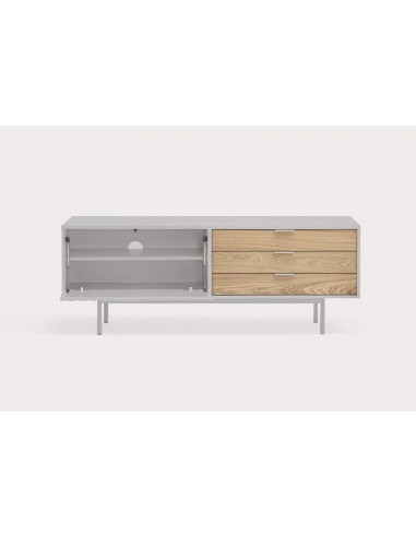 TEULAT Mueble TV Sierra 140x40, GRIS CLARO y...