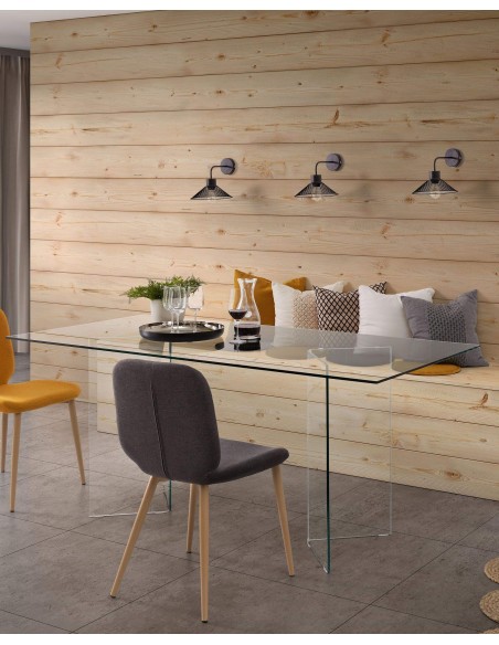 Mesa De Comedor Otis Burano 180x90 Cristal Transparente Mesa De Comedor Otis Burano 180x90 Cristal Transparente