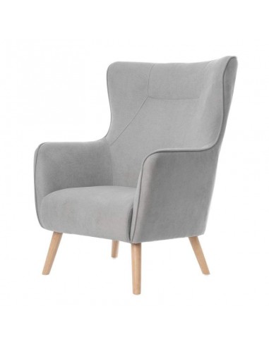 Poltrona design MUNICH em tecido mostarda, pié...