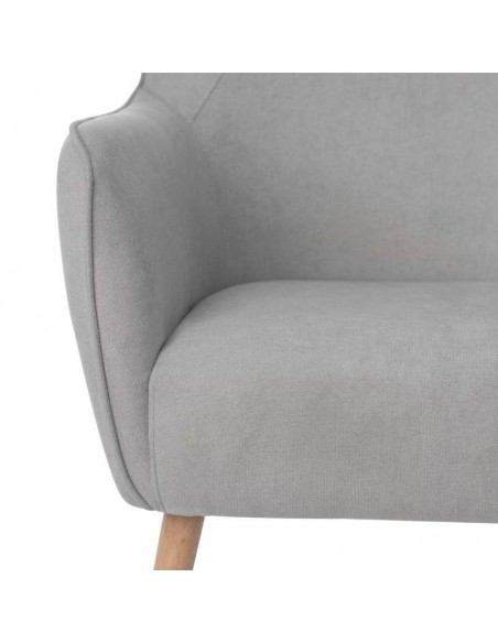 Poltrona design MUNICH em tecido mostarda, pié em madeira.