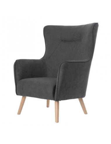 Poltrona design MUNICH em tecido mostarda, pié...