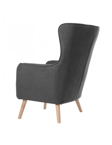 Poltrona design MUNICH em tecido mostarda, pié...