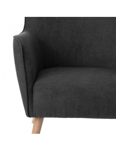 Poltrona design MUNICH em tecido mostarda, pié...