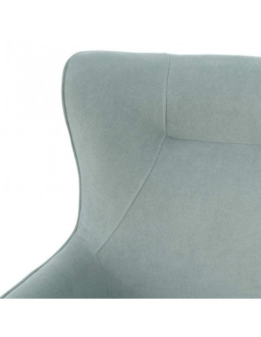 Poltrona design MUNICH em tecido mostarda, pié...