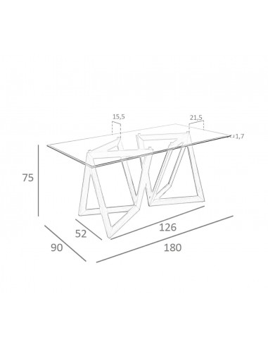Angel Cerdá mesa 1102 de comedor ,180 X 90 cm,...