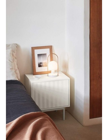 TEULAT MESITA de noche SIERRA 48x35, lacado BLANCO