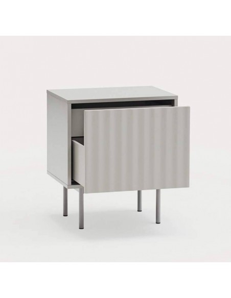 Mesa de cabeceira TEULAT SIERRA 48x35 lacado CINZA