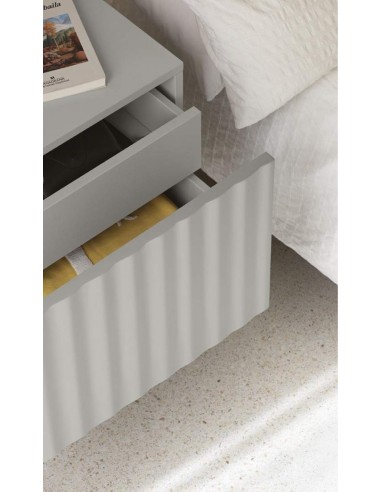 Mesa de cabeceira TEULAT SIERRA 48x35 lacado CINZA