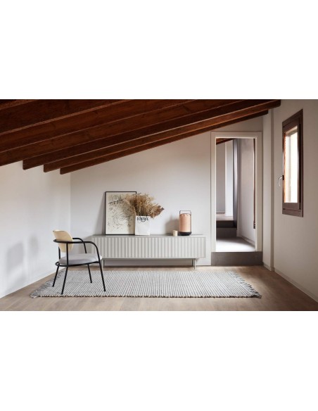 Teulat MUEBLE TV SIERRA 180x40, minimalista lacado en gris.