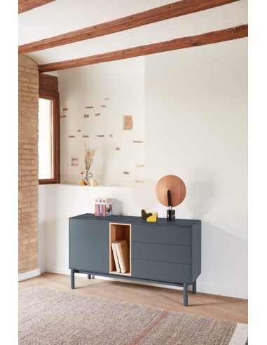 TEULAT aparador de diseño CORVO 140x40, GRIS...