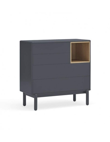 TEULAT COMFORT CORVO 90x40, 4 gavetas, ANTRACITE CINZA