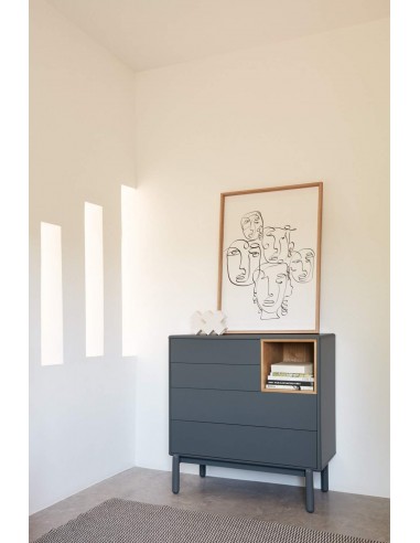 TEULAT COMFORT CORVO 90x40, 4 gavetas,...