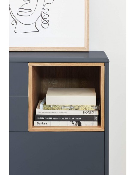 TEULAT COMFORT CORVO 90x40, 4 gavetas, ANTRACITE CINZA