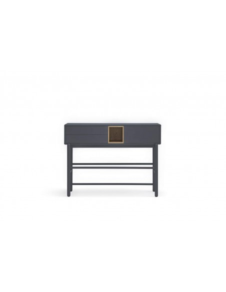 Consola de design TEULAT CORVO 120x35, cor cinza ANTRACITE, carvalho