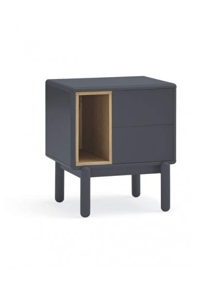 Mesa de cabeceira TEULAT CORVO 48x35, cinza ANTRACITE