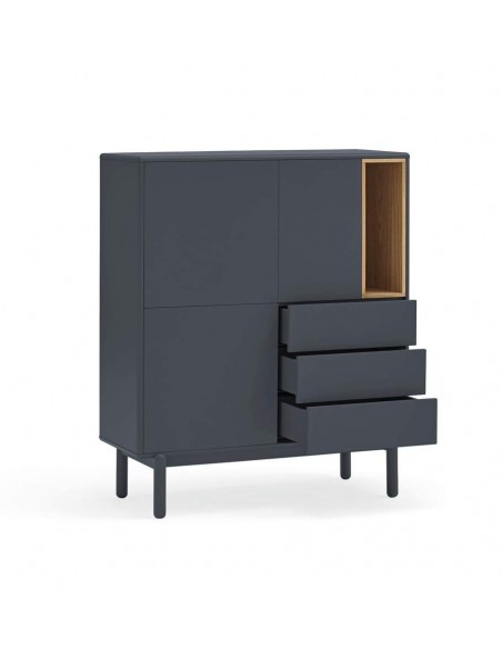 TEULAT MUEBLE AUXILIAR CORVO 100X40, GRIS ANTRACITA