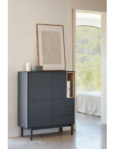 ARMÁRIO AUXILIAR TEULAT CORVO 100X40, CINZA ANTRACITE 2