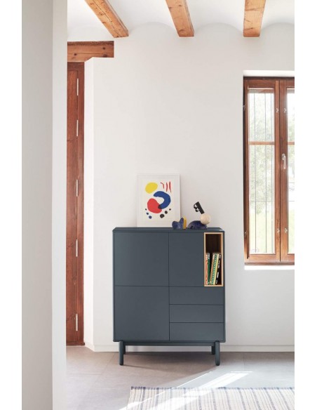 ARMÁRIO AUXILIAR TEULAT CORVO 100X40, CINZA ANTRACITE