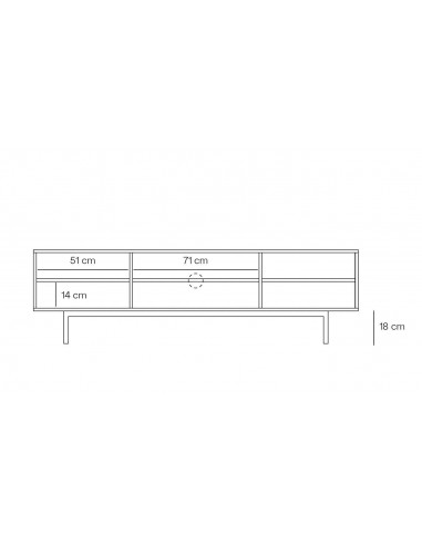 Teulat MUEBLE TV SIERRA 180x40, minimalista...