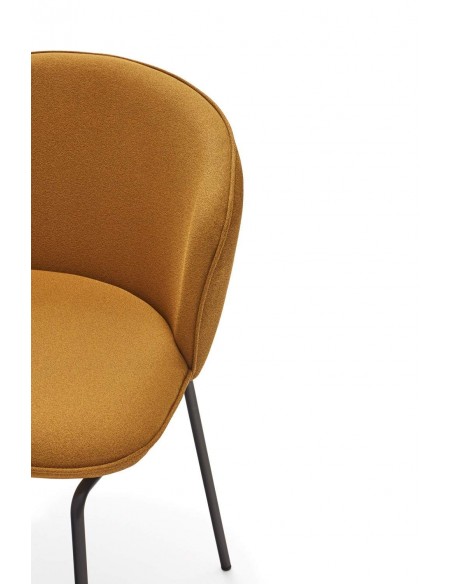 TEULAT ADD design CADEIRA, tecido MOSTARDA, metal preto