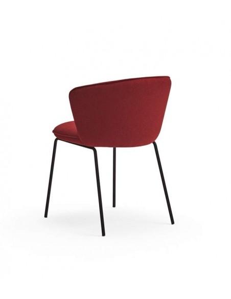 TEULAT SILLA de diseño ADD, tela CALDERA, metal negro