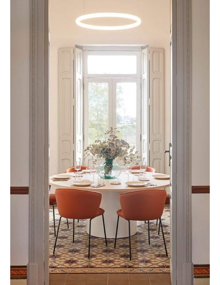 TEULAT SILLA de diseño ADD, tela CALDERA, metal negro