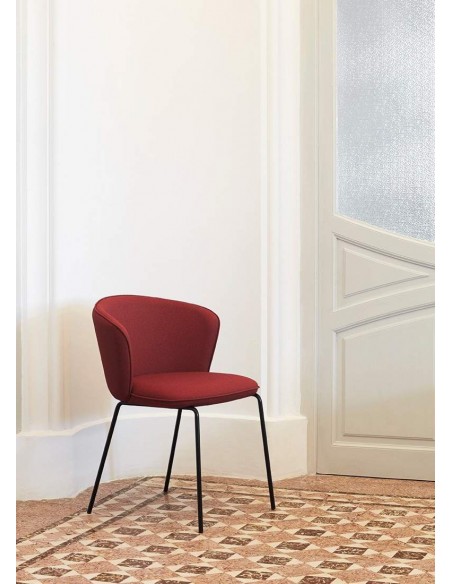 TEULAT SILLA de diseño ADD, tela CALDERA, metal negro