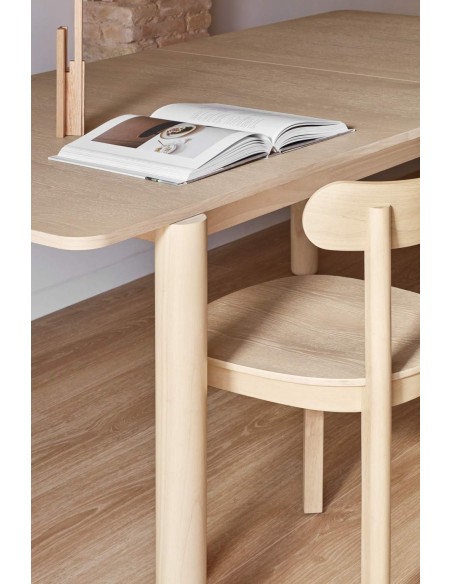 TEULAT Mesa extensible minimalista ATLAS 160(200) x 100, NATURAL CLARO