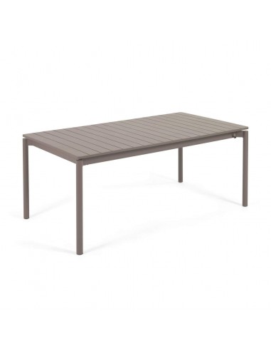 Mesa extensible de exterior Zaltana 180/240 x 100, aluminio marrón