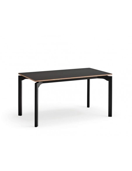 TEULAT MESA minimalista NICOLA 140 x 80, HAYA contrachapado NEGRO