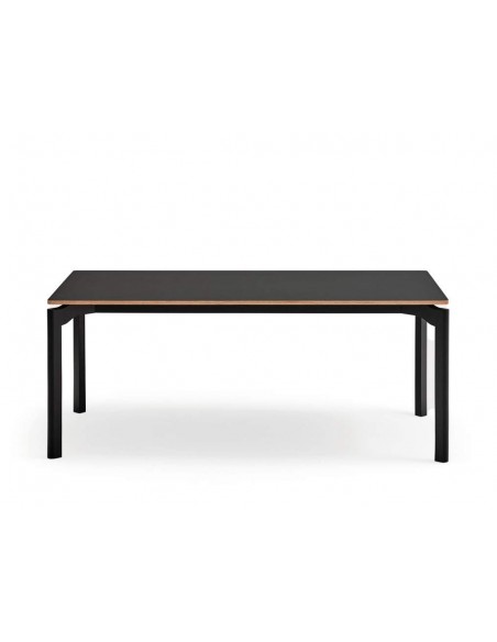 TEULAT MESA minimalista NICOLA 180 x 90, HAYA contrachapado NEGRO