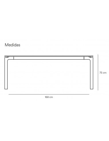 TEULAT MESA minimalista NICOLA 180 x 90, HAYA...