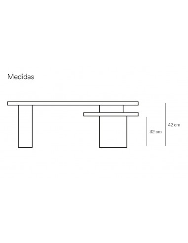 TEULAT MESA nido de CENTRO NORI 120 x 50, MDF...