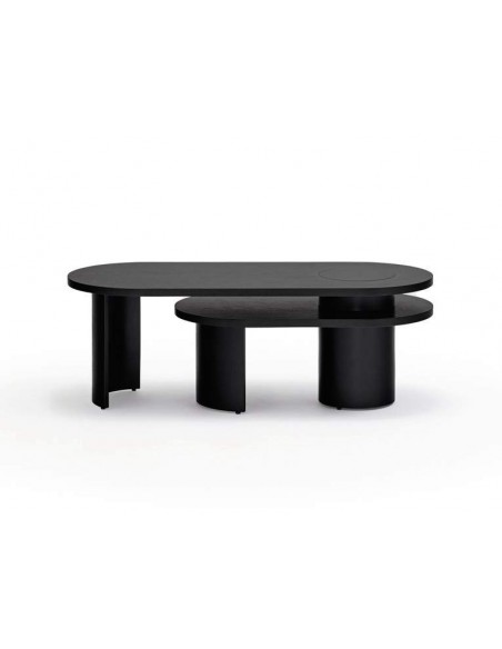 TEULAT MESA nido de CENTRO NORI 120 x 50, MDF fresno NEGRO