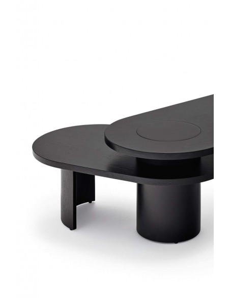 TEULAT MESA nido de CENTRO NORI 120 x 50, MDF fresno NEGRO