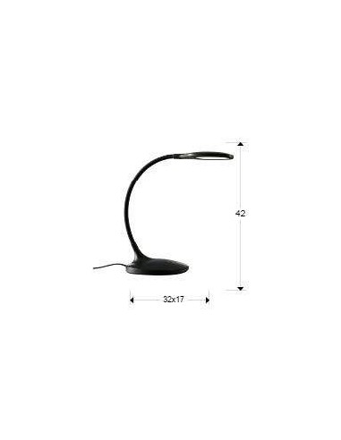 Schuller SCOOP Lámpara SOBREMESA de ESTUDIO LED, Negro