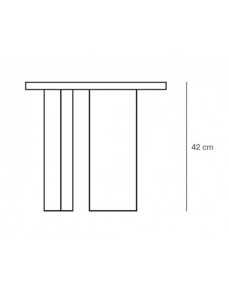 TEULAT MESA MESA RINCON NORI 60 x 45, MDF NATURAL CLARO, PATA CREMA