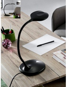 Tabela de lâmpada Schuller SCOOP estudar LED, preto